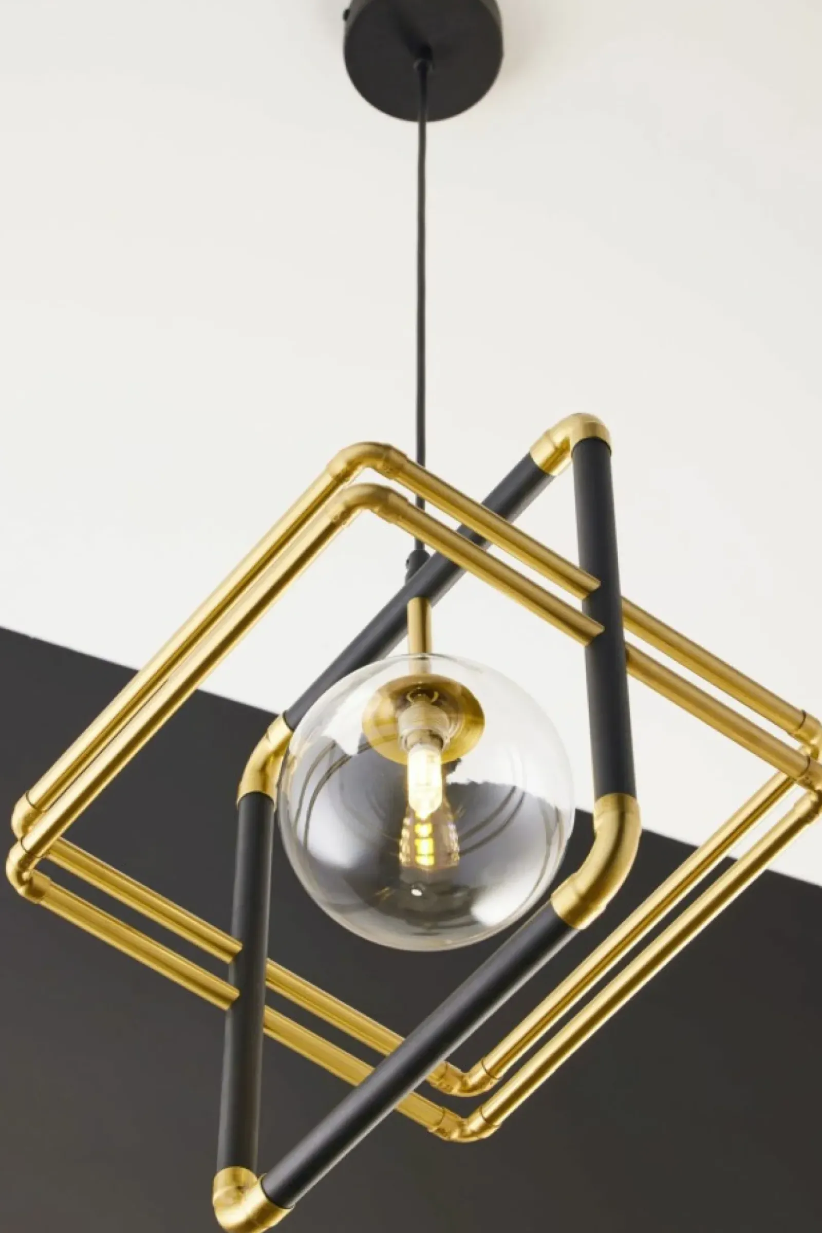 Sklep Kaja Pojedyncza, ozdobna lampa wisząca JUP 2028 FR 1 CZ/MS TR z serii FIO Discount