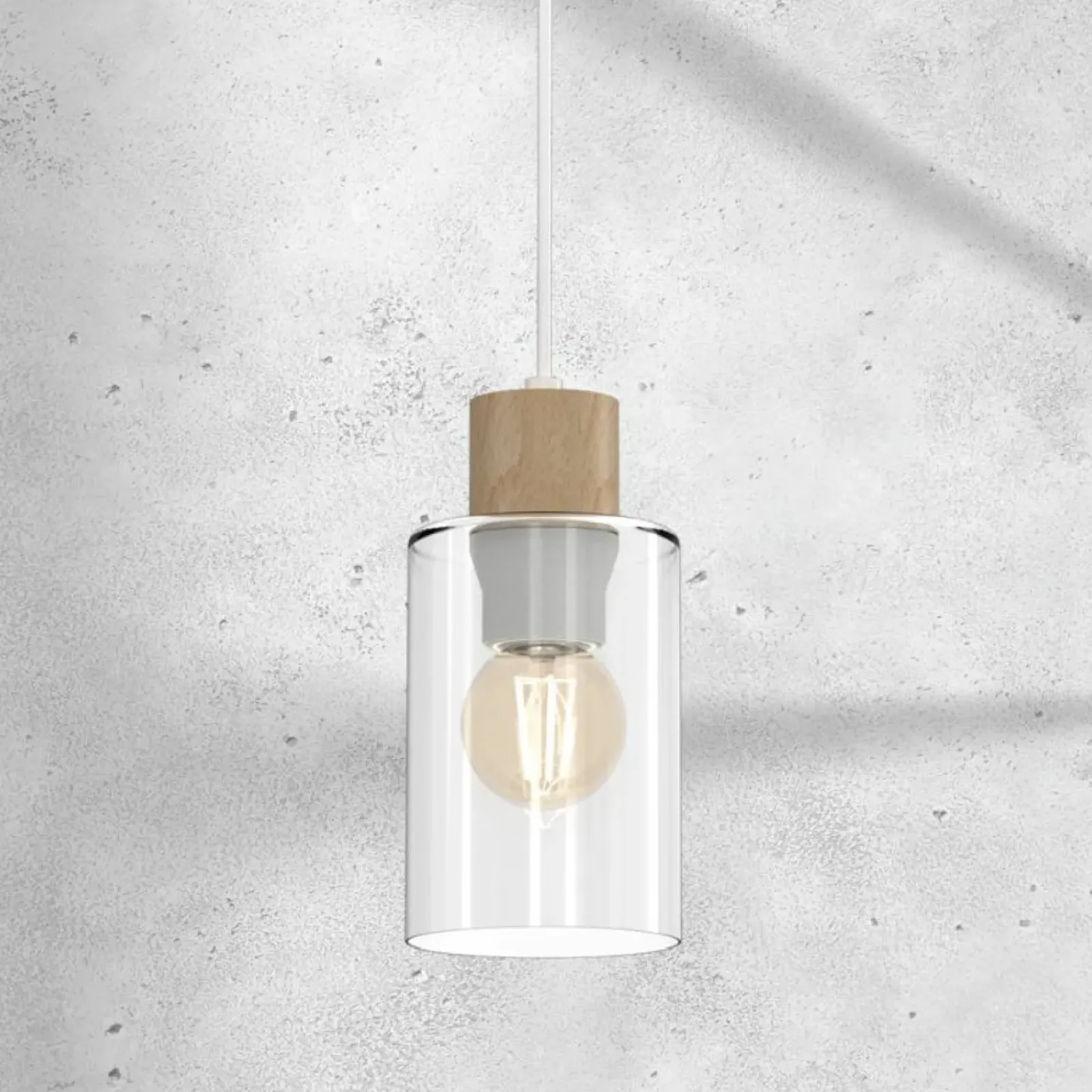Sklep Kaja Pojedynczy, minimalistyczny zwis z drewnem MLP8554 MADERA | Kaja Sale