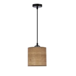 Sklep Kaja Pojedynczy zwis z abażurem imitującym drewno 31-18311 LEGNO | Kaja Store
