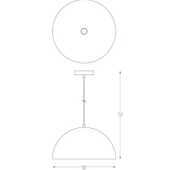 Sklep Kaja Półokrągła, biało-złota lampa wisząca do kuchni A8001XL-WH – VELA Cheap