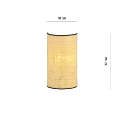 Sklep Kaja Półokrągła lampa ścienna do sypialni w stylu eco 1149/K1 ASTON | Kaja* Kinkiety Tradycyjne