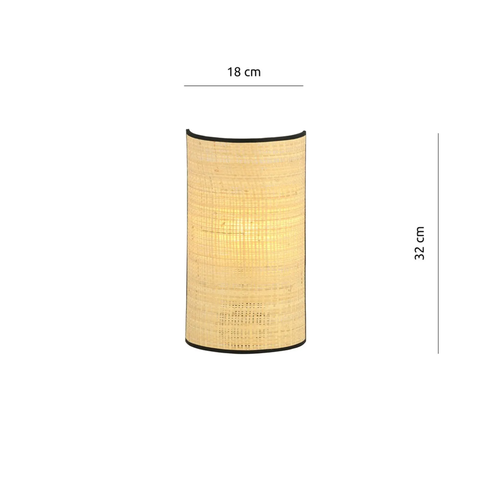 Sklep Kaja Półokrągła lampa ścienna do sypialni w stylu eco 1149/K1 ASTON | Kaja* Kinkiety Tradycyjne