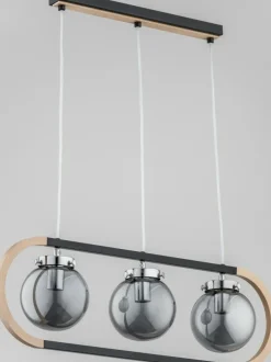 Sklep Kaja Pomysłowa lampa wisząca w kolorze drewna i czerni AL 62146 | Kaja Shop