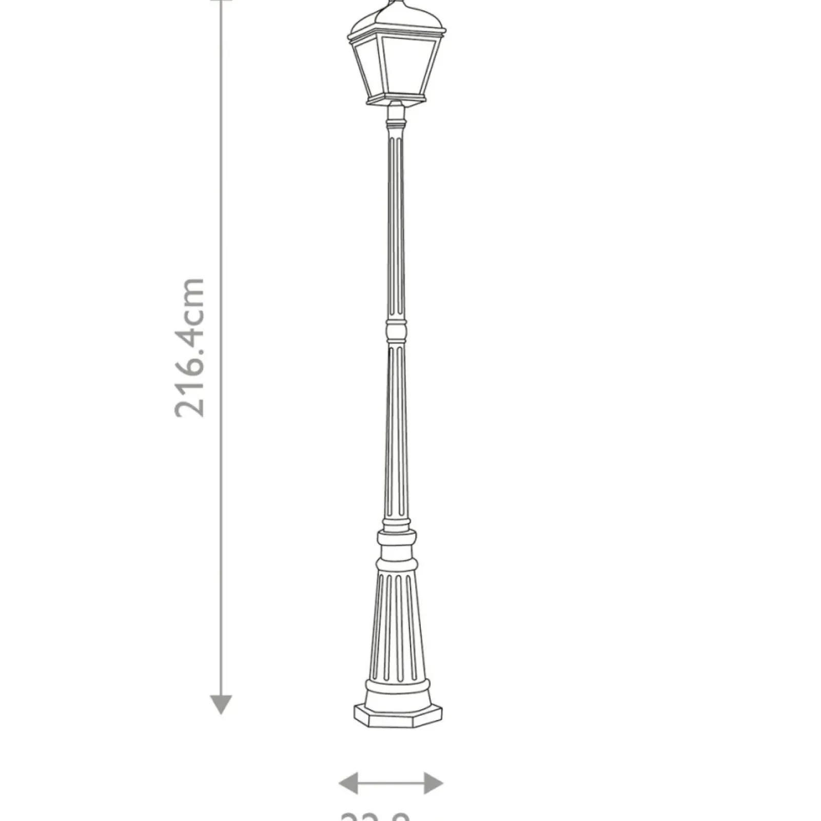 Sklep Kaja Ponad dwumetrowa lampa ogrodowa BAYVIEW-5L-BK z serii BAYVIEW* Latarnie Ogrodowe|Lampy Ogrodowe Stojące