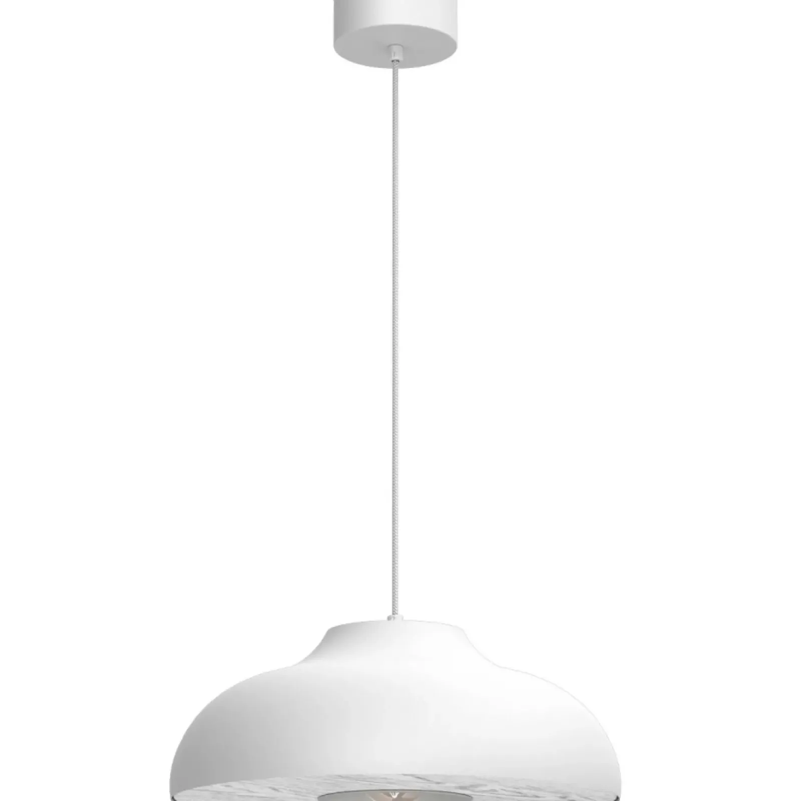 Sklep Kaja Ponadczasowa, biała lampa wisząca ⌀39cm LX 9940 BILBAO | Kaja Sale