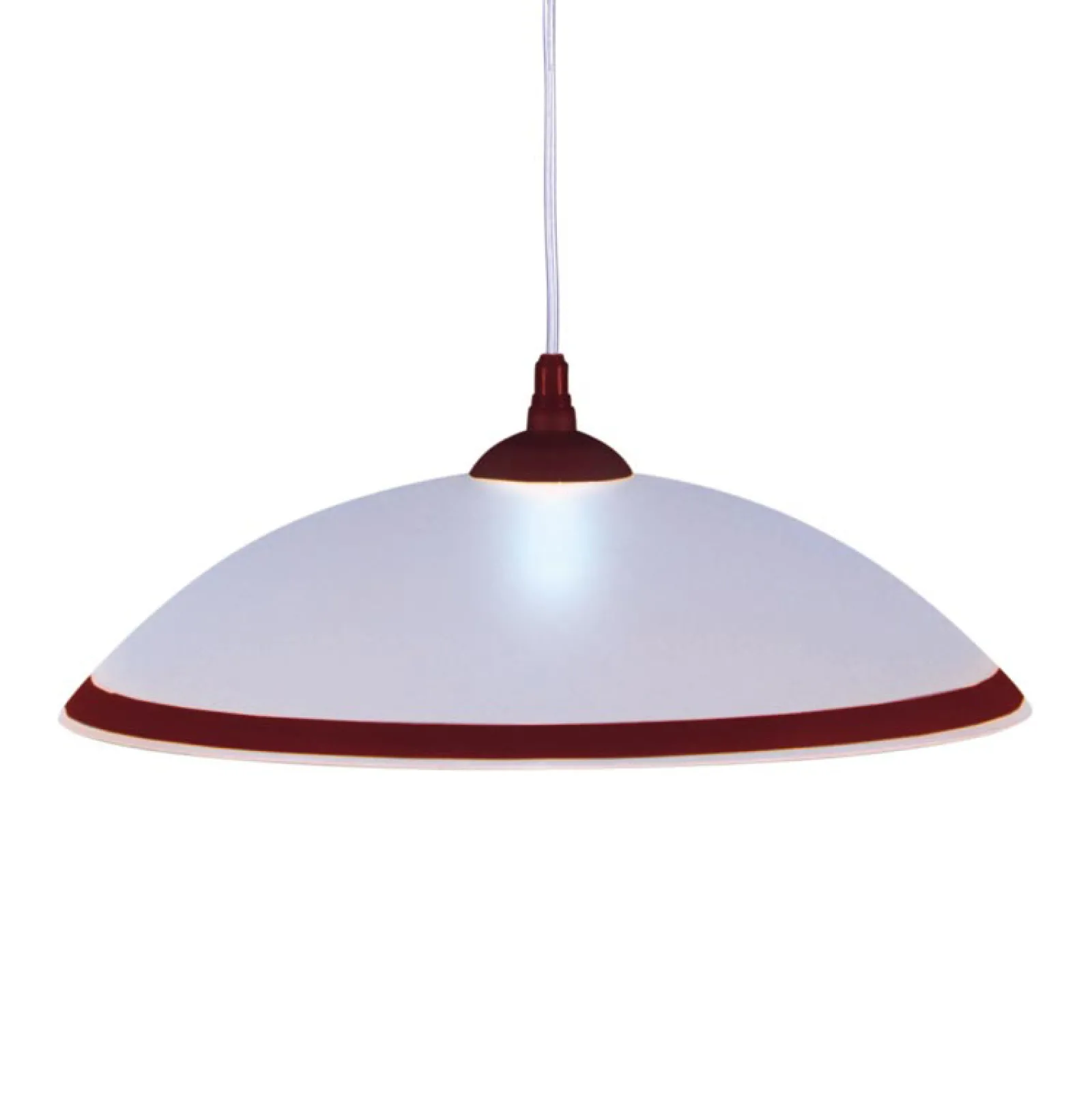 Sklep Kaja Ponadczasowa biało-brązowa lampa wisząca K-3511 UFO | Kaja Oświetlenie* Randole Tradycyjne|Żyrandole Tradycyjne - Retro