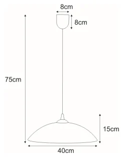 Sklep Kaja Ponadczasowa biało-brązowa lampa wisząca K-3511 UFO | Kaja Oświetlenie* Randole Tradycyjne|Żyrandole Tradycyjne - Retro