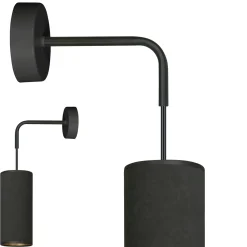 Sklep Kaja Ponadczasowa, czarno-złota lampa ścienna 1067/K1 BENTE | Kaja* Kinkiety Tradycyjne