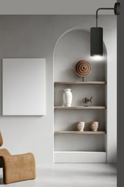 Sklep Kaja Ponadczasowa, czarno-złota lampa ścienna 1067/K1 BENTE | Kaja* Kinkiety Tradycyjne