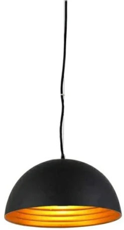 Sklep Kaja Ponadczasowa, czarno-złota lampa wisząca ⌀40cm AZ1394 MODENA | Kaja Outlet