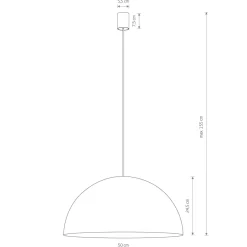 Sklep Kaja Ponadczasowa, kopułowa lampa wisząca ⌀50cm 10697 HEMISPHERE | Kaja Fashion