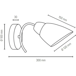 Sklep Kaja Ponadczasowa lampa ścienna z drewnem 8141174 VILETTA WOOD | Kaja* Kinkiety Tradycyjne