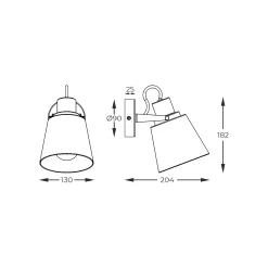 Sklep Kaja Ponadczasowa lampa ścienna z kloszem S230827401 BADOSA | Kaja* Kinkiety Tradycyjne