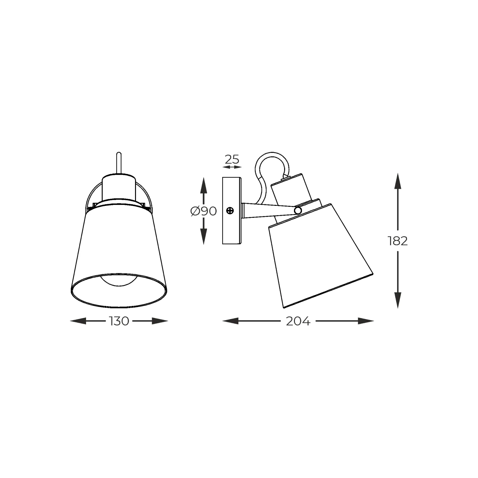 Sklep Kaja Ponadczasowa lampa ścienna z kloszem S230827401 BADOSA | Kaja* Kinkiety Tradycyjne