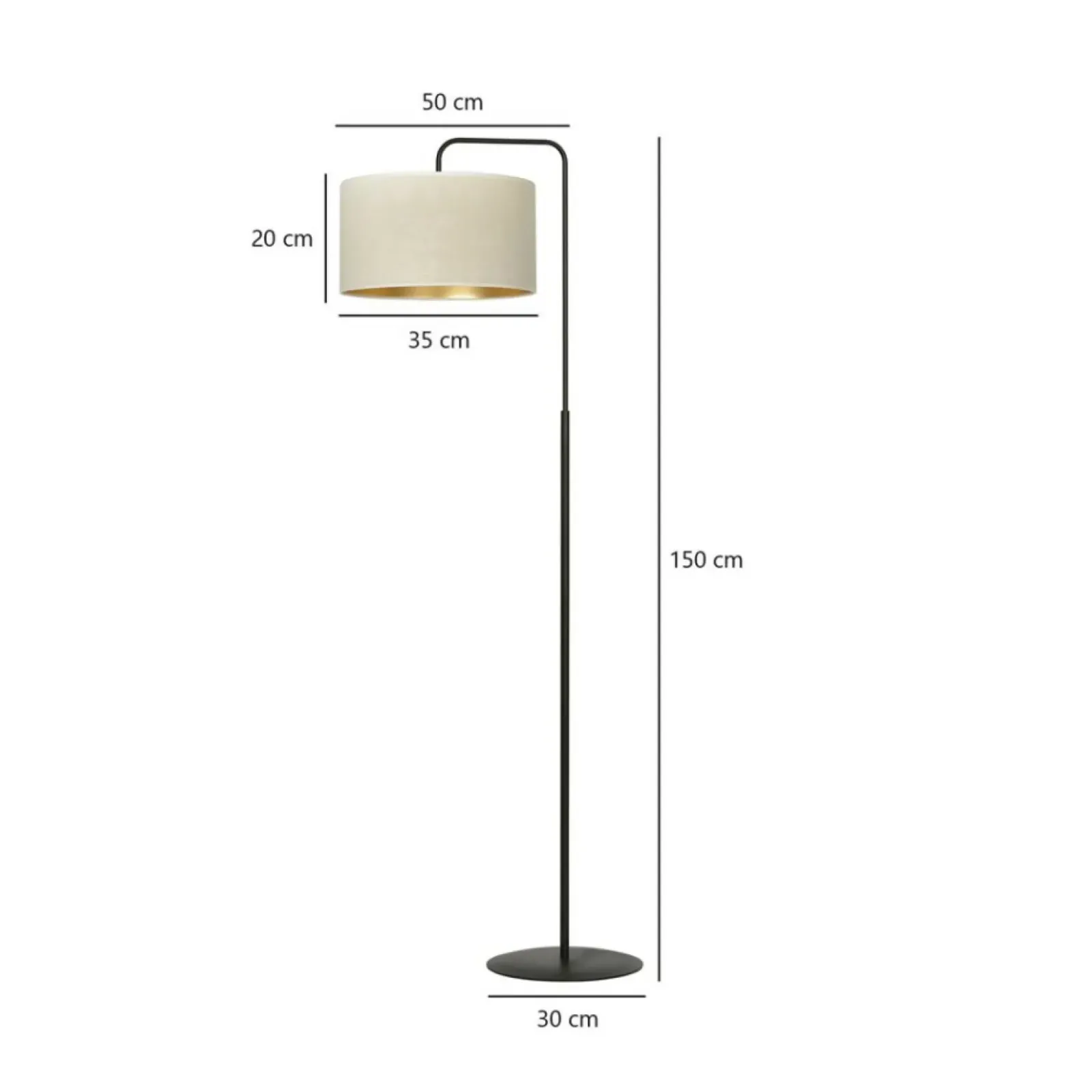 Sklep Kaja Ponadczasowa lampa podłogowa do salonu 1052/LP1 HILDE | Kaja* Lampy Podłogowe Z Abażurem|Tradycyjne Lampy Podłogowe