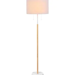 Sklep Kaja Ponadczasowa lampa podłogowa do sypialni LP-0304/2F WH FOGO | Kaja* Lampy Podłogowe Z Abażurem|Tradycyjne Lampy Podłogowe