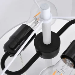 Sklep Kaja Ponadczasowa lampa podłogowa do sypialni LP-0304/2F WH FOGO | Kaja* Lampy Podłogowe Z Abażurem|Tradycyjne Lampy Podłogowe