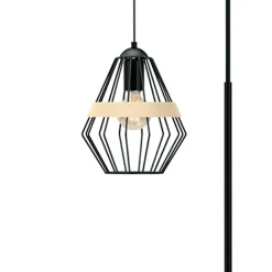 Sklep Kaja Ponadczasowa lampa podłogowa, druciany klosz MLP5528 z serii CLIFF | Kaja Oświet* Tradycyjne Lampy Podłogowe
