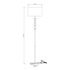Sklep Kaja Ponadczasowa lampa podłogowa do salonu RLL93163-1GB z serii REA II* Lampy Podłogowe Z Abażurem|Tradycyjne Lampy Podłogowe