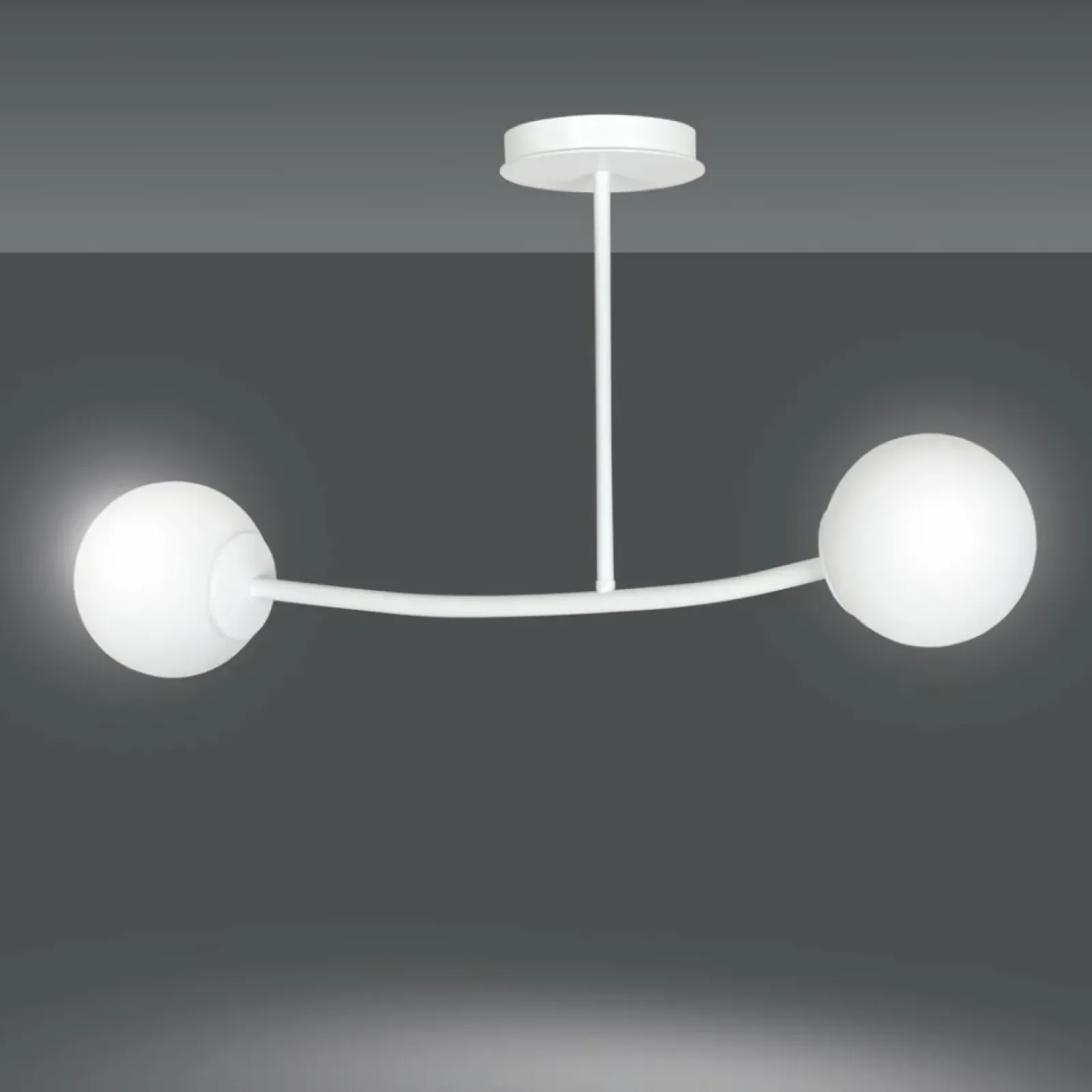Sklep Kaja Ponadczasowa lampa sufitowa z dwoma kulami 1025/2 HALLDOR | Kaja biały Online
