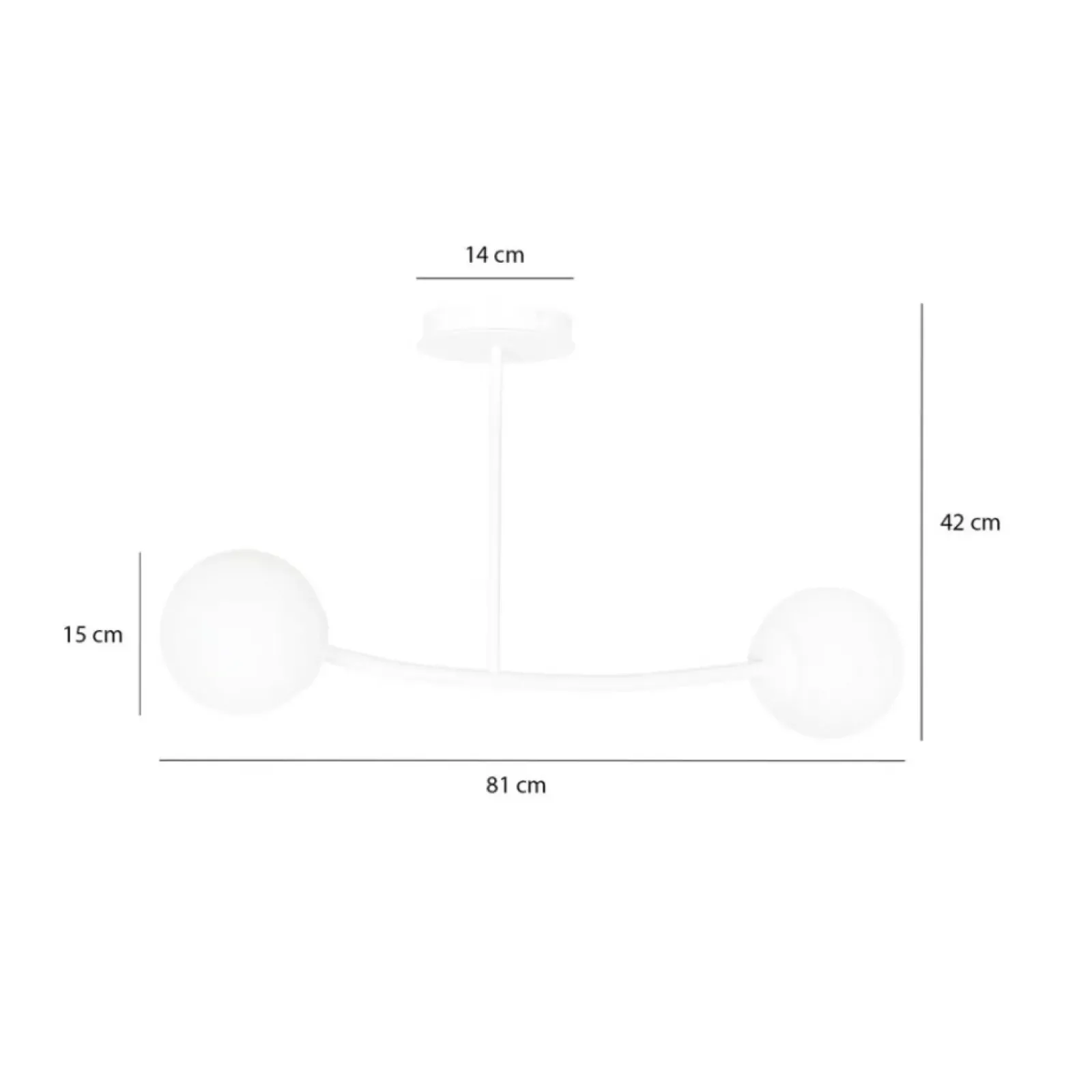 Sklep Kaja Ponadczasowa lampa sufitowa z dwoma kulami 1025/2 HALLDOR | Kaja biały Online