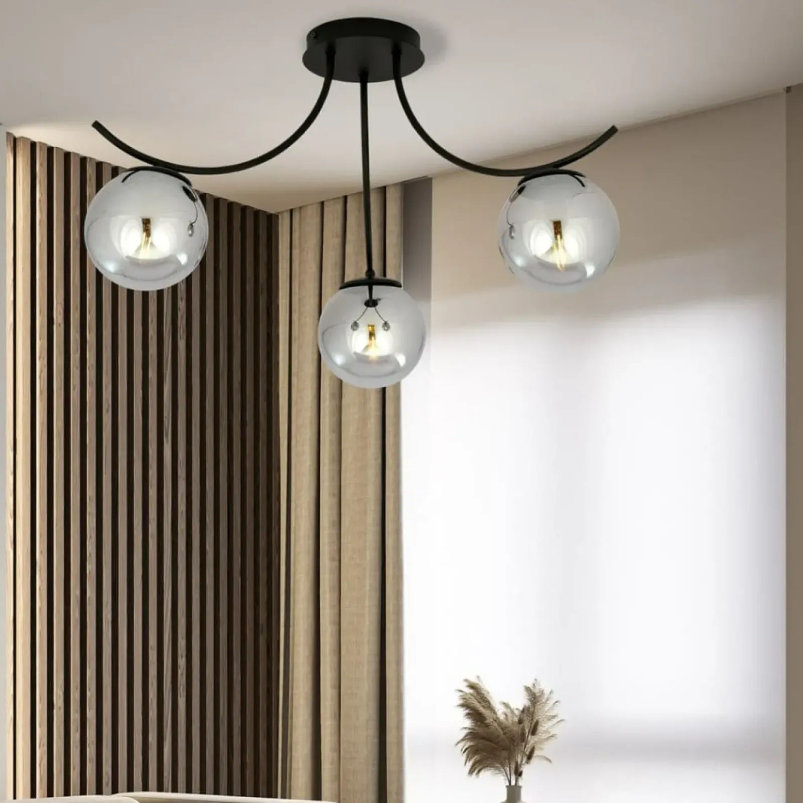 Sklep Kaja Ponadczasowa lampa sufitowa do sypialni 1110/3 BOSTON | Kaja Cheap
