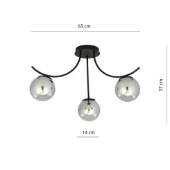 Sklep Kaja Ponadczasowa lampa sufitowa do sypialni 1110/3 BOSTON | Kaja Cheap