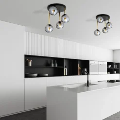 Sklep Kaja Ponadczasowa lampa sufitowa z ciemnymi kloszami 1259/4 z serii DOLCE* Plafony Nowoczesne