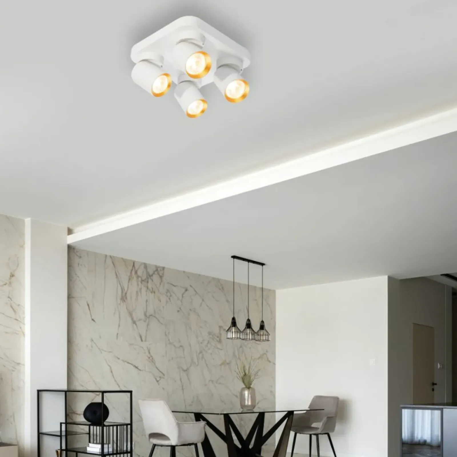 Sklep Kaja Ponadczasowa lampa sufitowa ze spotami ML9940 ANDY | Kaja Oświetlenie New