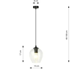 Sklep Kaja Ponadczasowa lampa wisząca, ozdobny klosz 679/1 ISTAR | Kaja Best