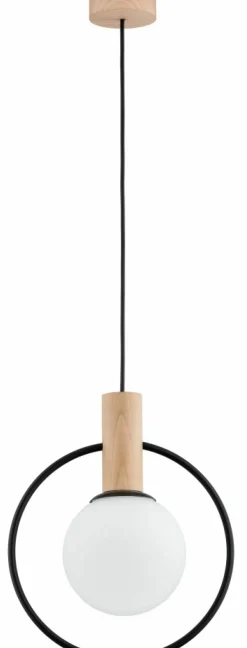 Sklep Kaja Ponadczasowa lampa wisząca z czarną obręczą AL 61137 LABO | Kaja Clearance