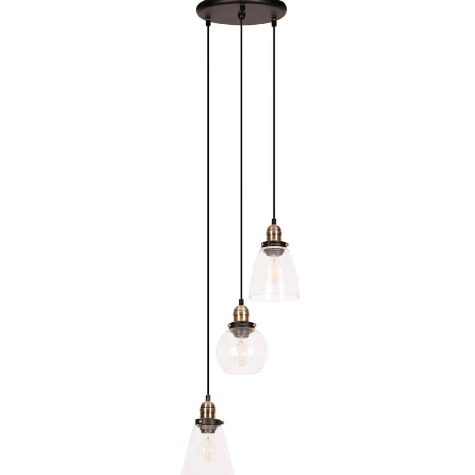 Sklep Kaja Ponadczasowa lampa wisząca do sypialni K-8036B-3 SAMANTA | Kaja czarny Fashion