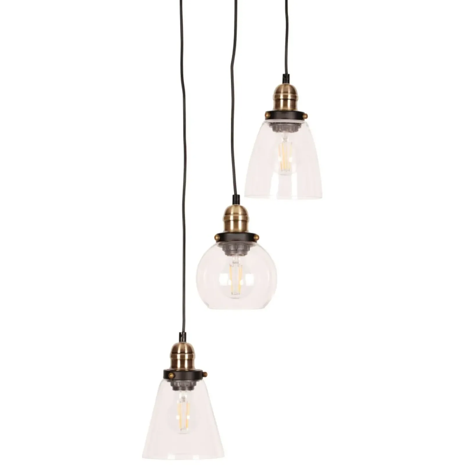Sklep Kaja Ponadczasowa lampa wisząca do sypialni K-8036B-3 SAMANTA | Kaja czarny Fashion