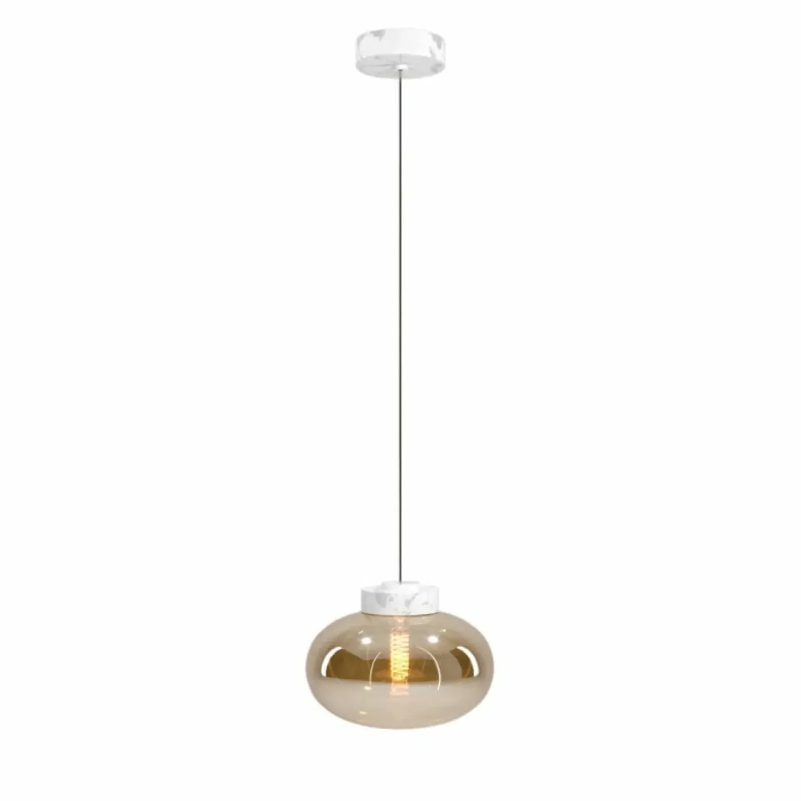 Sklep Kaja Ponadczasowa lampa wisząca, płaski klosz MX P0518 MOONSTONE | Kaja Online
