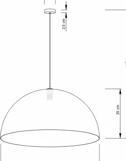 Sklep Kaja Ponadczasowa lampa wisząca do kuchni SIG 30132 - SFERA 70 CZ/MIEDŹ Cheap