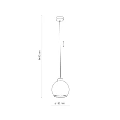 Sklep Kaja Ponadczasowa lampa wisząca z ozdobnym kloszem TK 4646 z serii DEVI Flash Sale