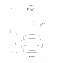 Sklep Kaja Ponadczasowa lampa wisząca do salonu TK 5095 CALISTO WHITE | Kaja Outlet