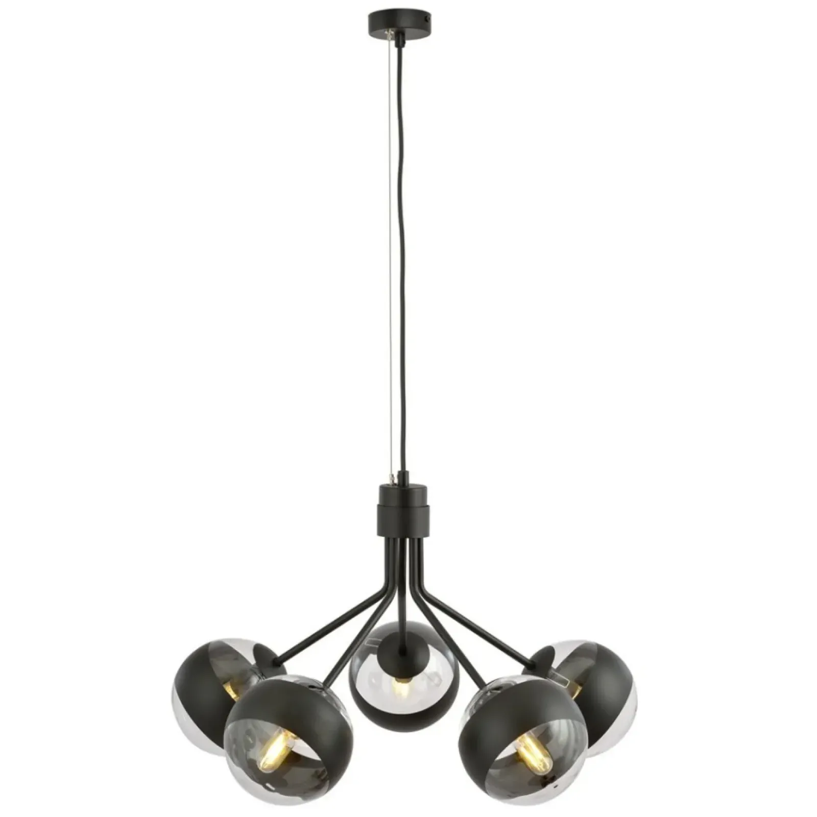 Sklep Kaja Ponadczasowa lampa wisząca z 5 kloszami 1139/5 NOVA | Kaja Oświetlenie Shop
