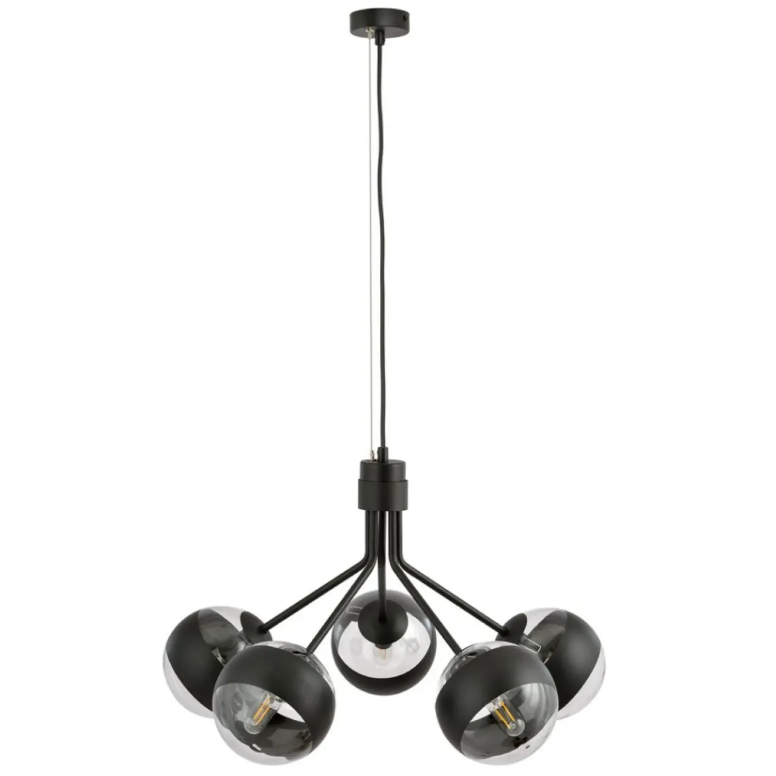 Sklep Kaja Ponadczasowa lampa wisząca z 5 kloszami 1139/5 NOVA | Kaja Oświetlenie Shop