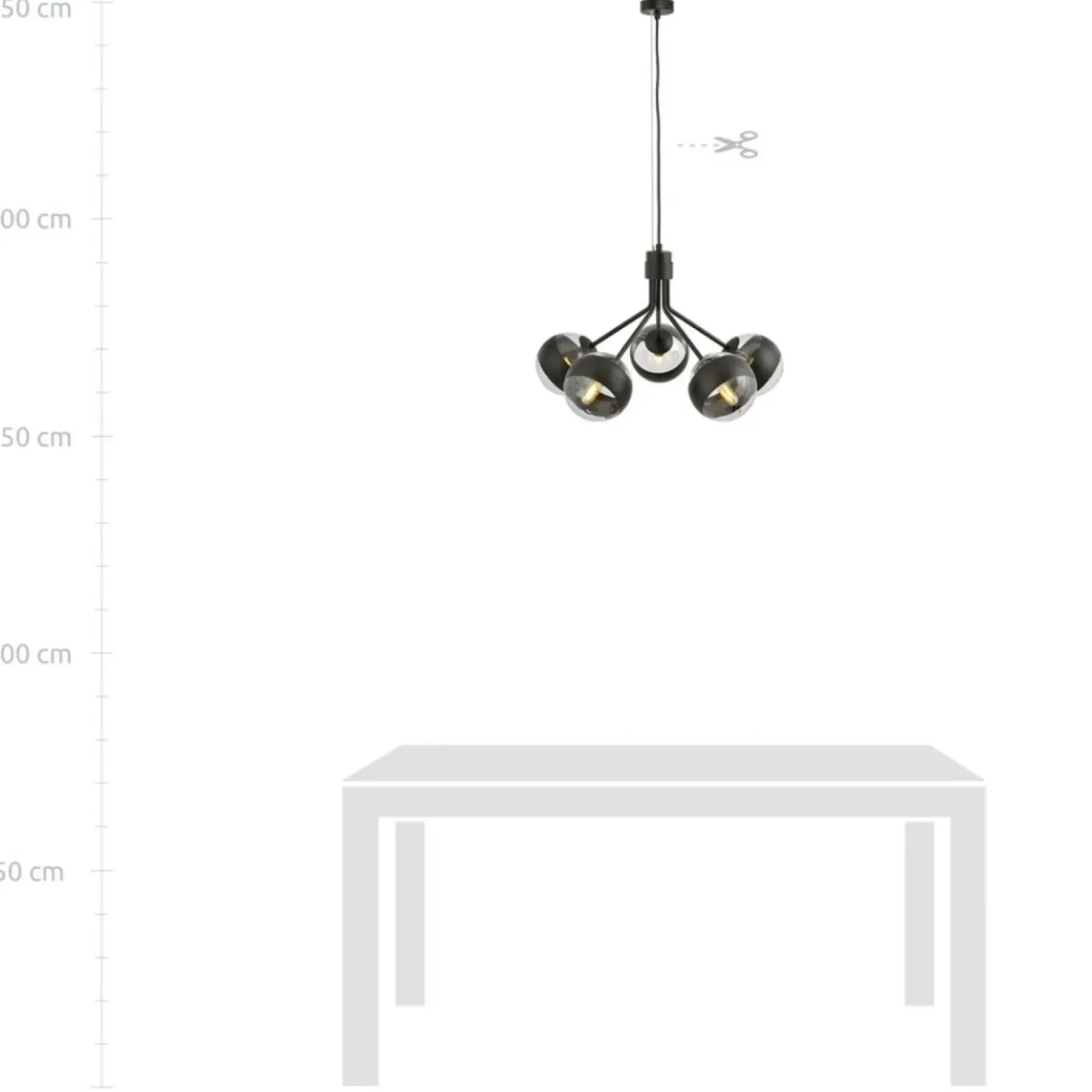 Sklep Kaja Ponadczasowa lampa wisząca z 5 kloszami 1139/5 NOVA | Kaja Oświetlenie Shop