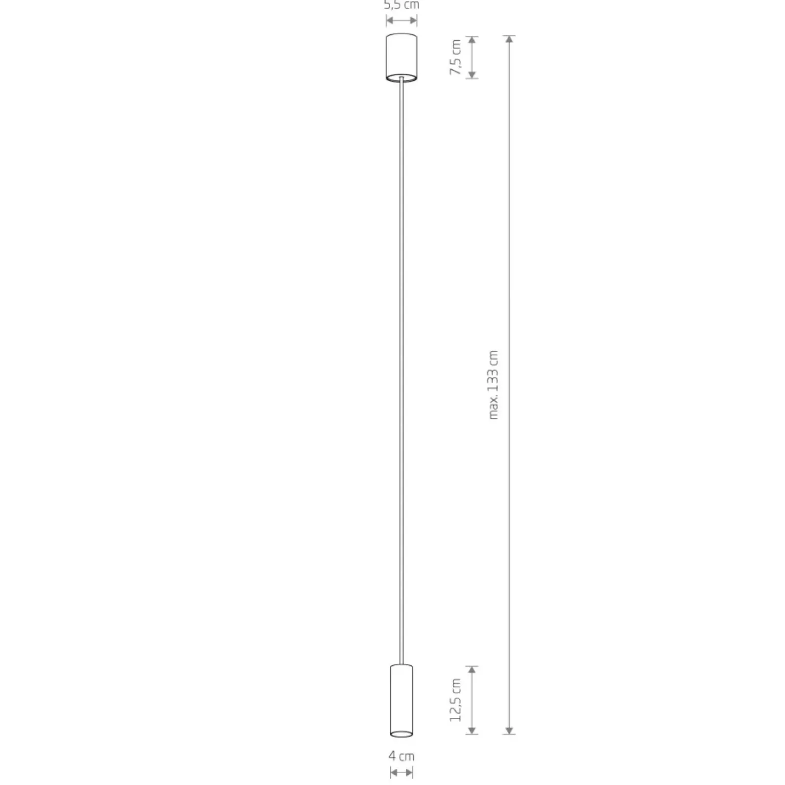 Sklep Kaja Ponadczasowa lampa wisząca, tuba 12,5cm 10900 FOURTY | Kaja szary New