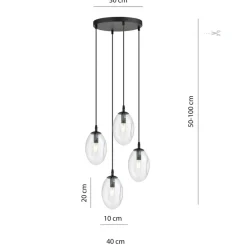 Sklep Kaja Ponadczasowa lampa z podłużnymi kloszami 1265/4PREM z serii ASTRAL Hot