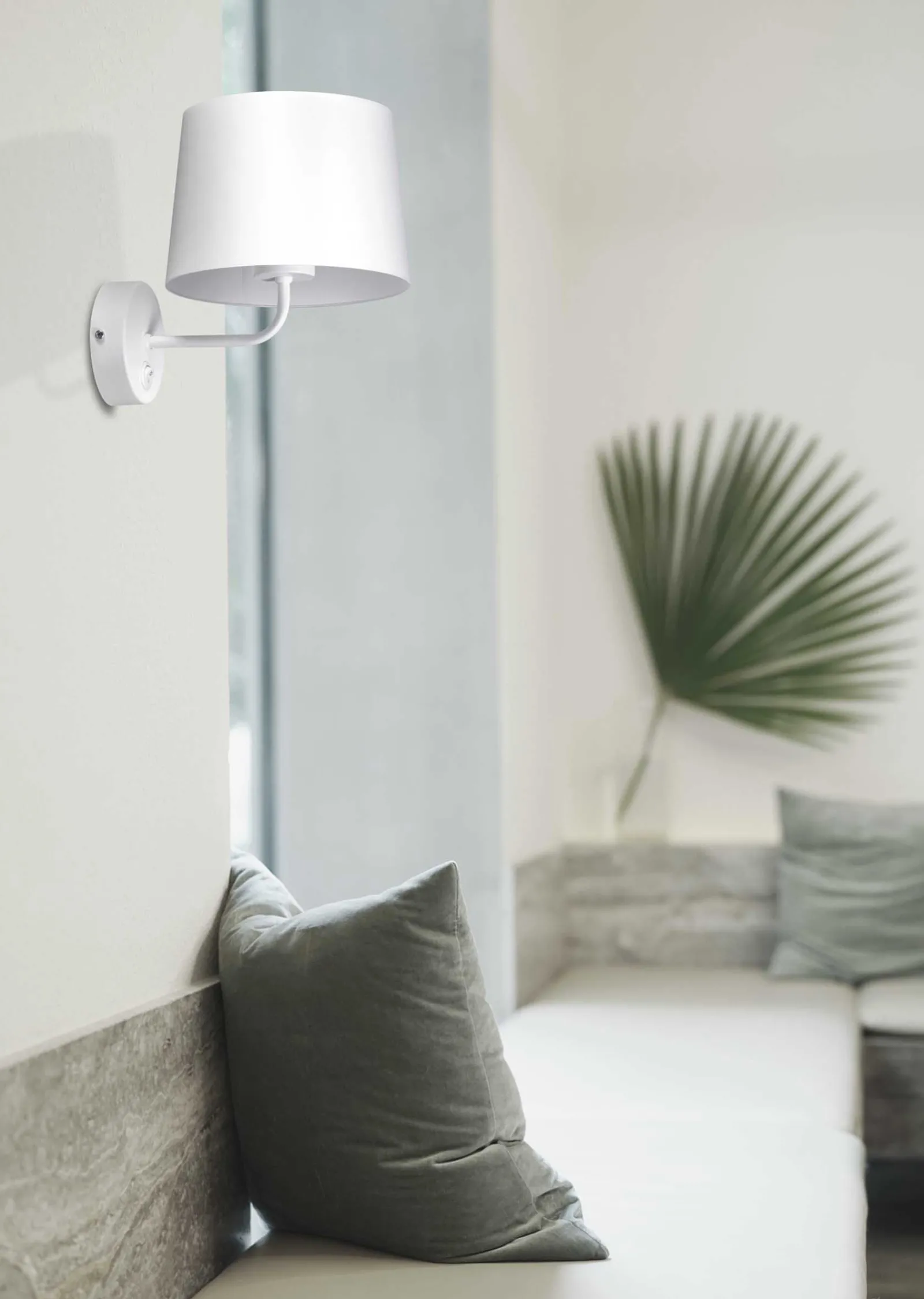 Sklep Kaja Ponadczasowa lampa z włącznikiem K-4361 REMI WHITE | Kaja Oświetlenie* Kinkiety Tradycyjne|Kinkiety Z Abażurem