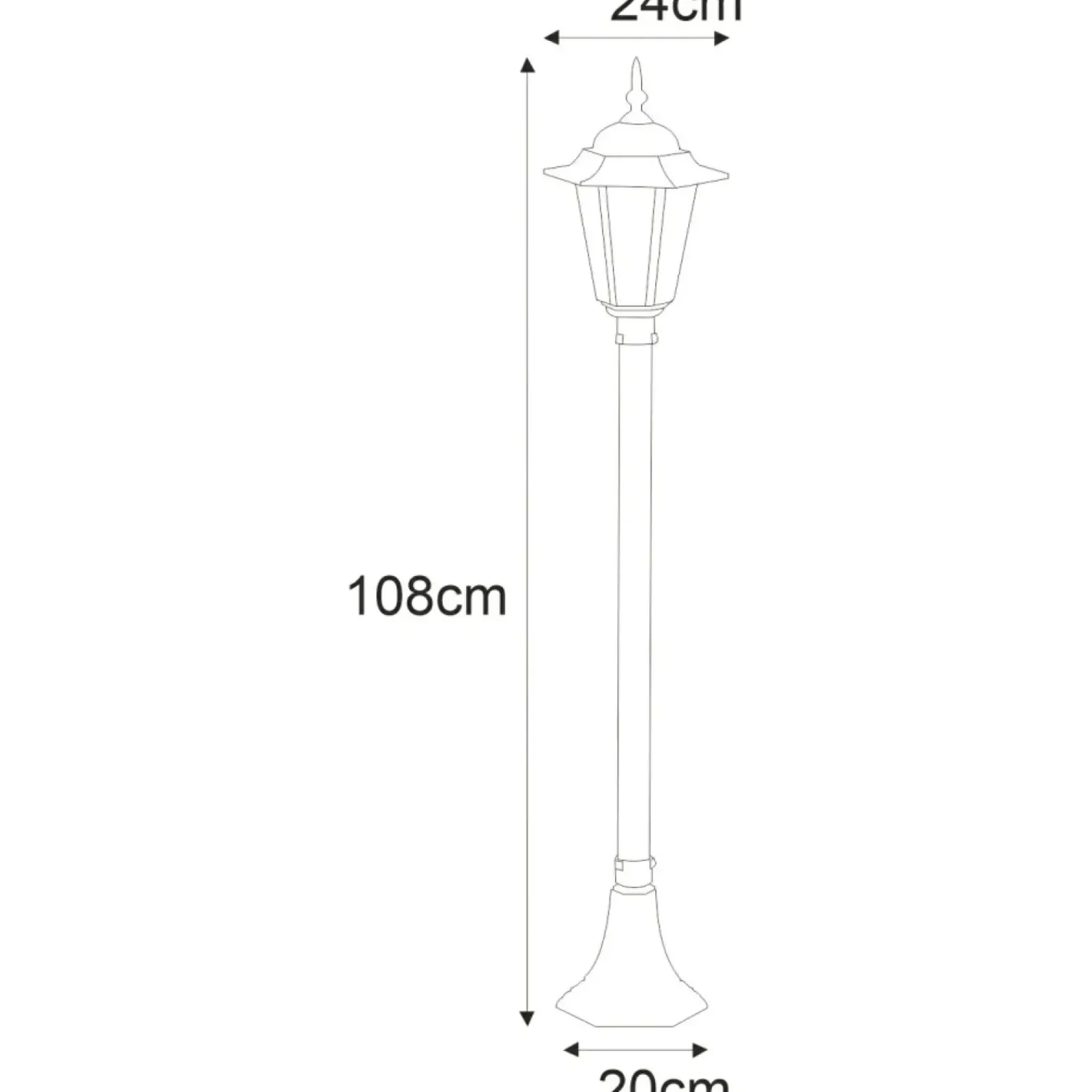 Sklep Kaja Ponadczasowa latarnia ogrodowa K-6009B CZ STANDARD | Kaja Oświetlenie* Lampy Ogrodowe Stojące|Lampy Ogrodowe Stojące