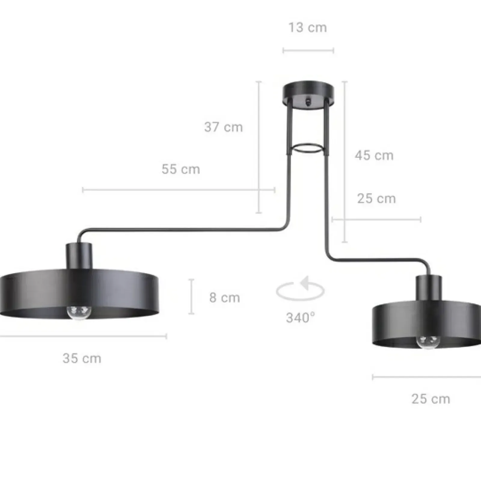 Sklep Kaja Ponadczasowa, loftowa lampa do sypialni SIG 31551 z serii VASCO | Kaja czarny Online