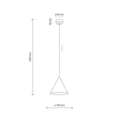 Sklep Kaja Ponadczasowa, stożkowa lampa wisząca ⌀19cm TK 10058 CONO | Kaja Best Sale