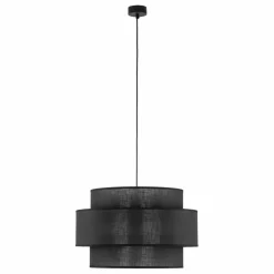 Sklep Kaja Ponadczasowy, czarny zwis z abażurem TK 4999 CALISTO BLACK | Kaja Outlet