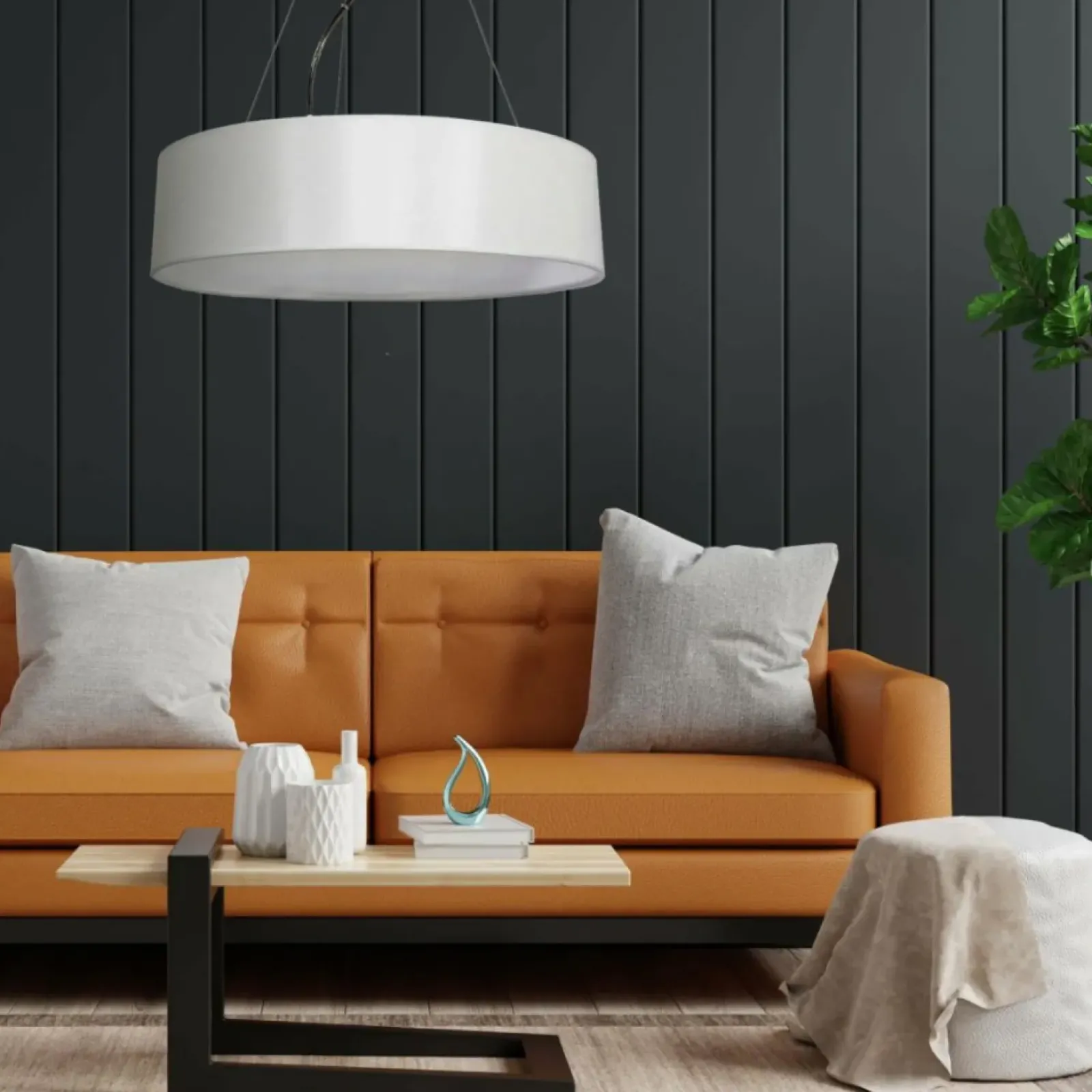 Sklep Kaja Ponadczasowy żyrandol z abażurem LP-8144/1P WH DELOS | Kaja Sale