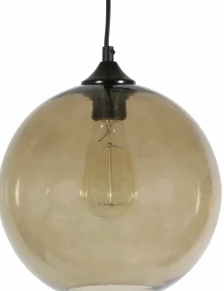 Sklep Kaja Ponadczasowy żyrandol z okrągłym kloszem 31-28259-Z z serii EDISON brązowy Hot