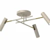 Sklep Kaja Potrójna, beżowo-złota lampa sufitowa do sypialni LX 277 AXION | Kaja Flash Sale